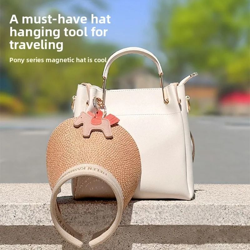 Magnetic Travel Hat Clip PU Leather Bag And Backpack Hat Holder 7