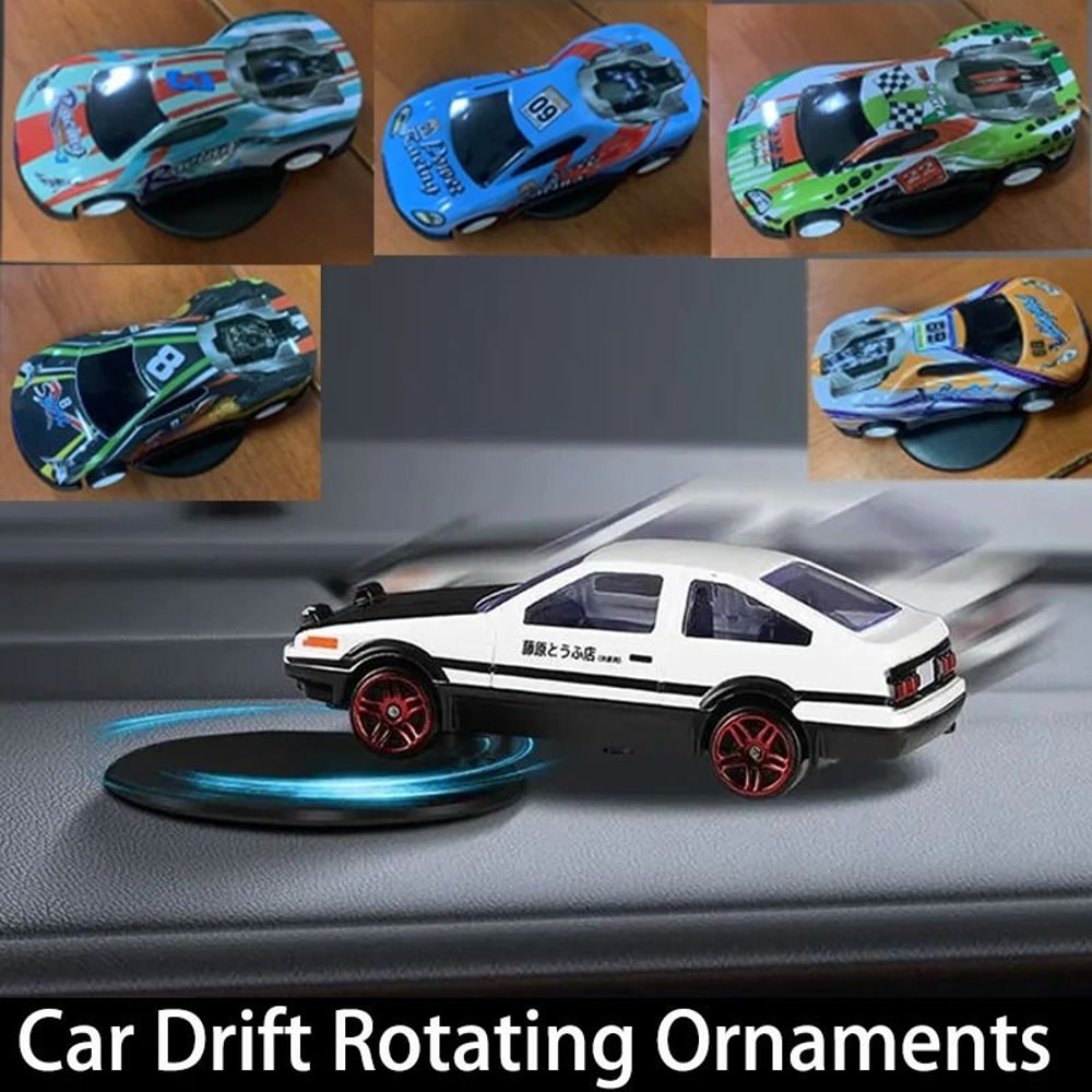 Drifting Racing Car Dashboard Ornament Rotating Sports Car Decoration 12