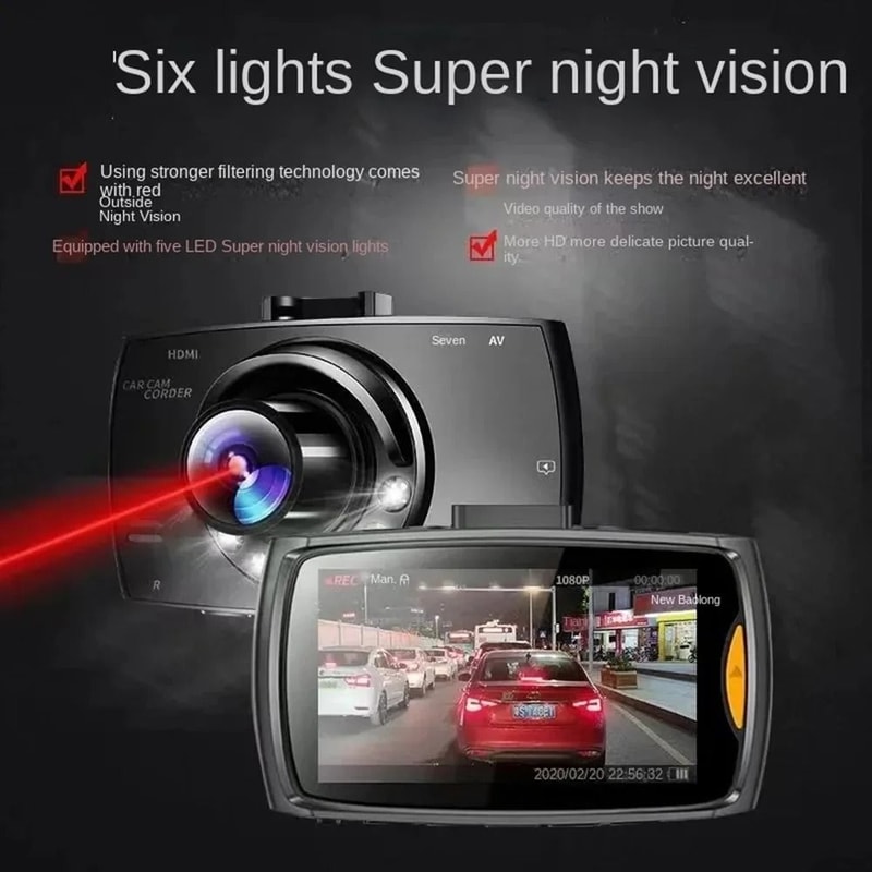 XUSHIDZ 1080P Dash Camera Night Vision Car DVR Recorder 5