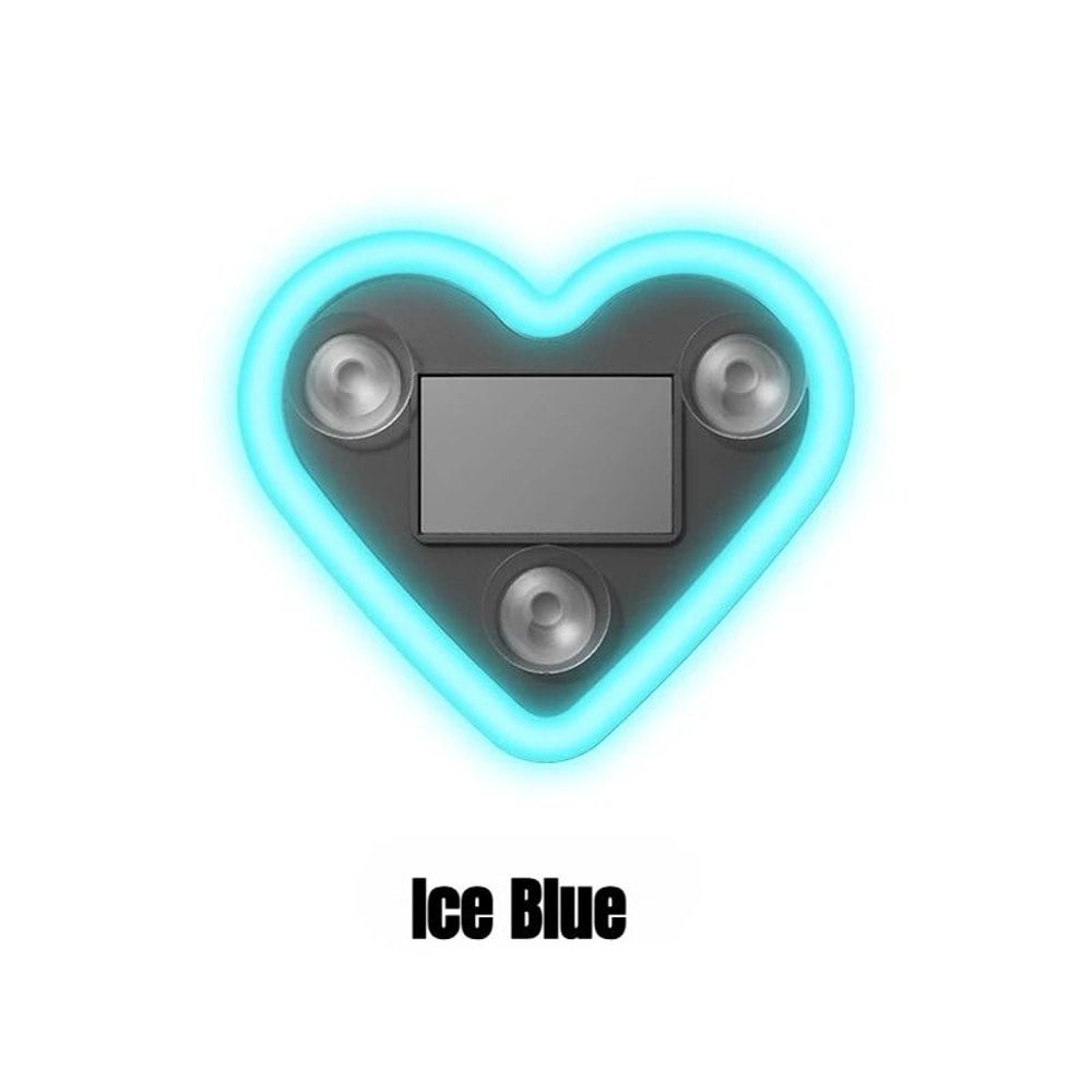 Solar LED Heart Neon Car Window Ambient Light Decoration 4
