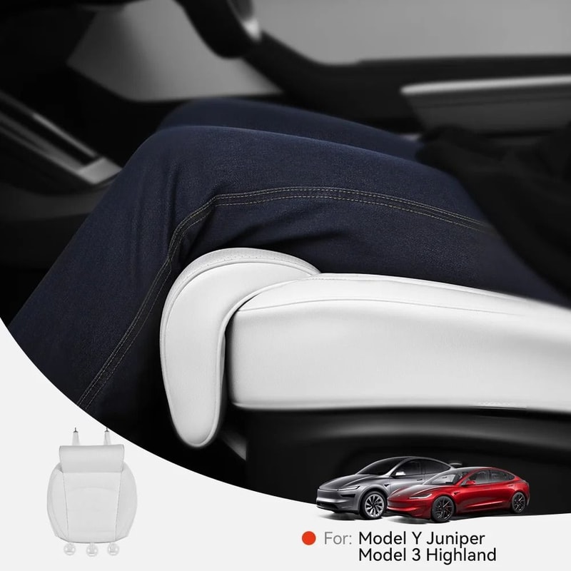 Tesla Model Y And Model 3 Memory Foam Leg Support Seat Extender Cushion 0