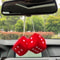 Plush Velvet Dice Car Hanging Pendant Rearview Mirror Decor Set 16