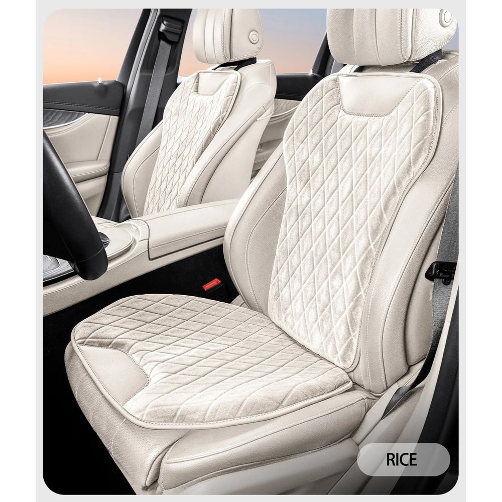 Universal Flannel Car Seat Mats Non Slip Seat Protector Cushion Covers Set 12