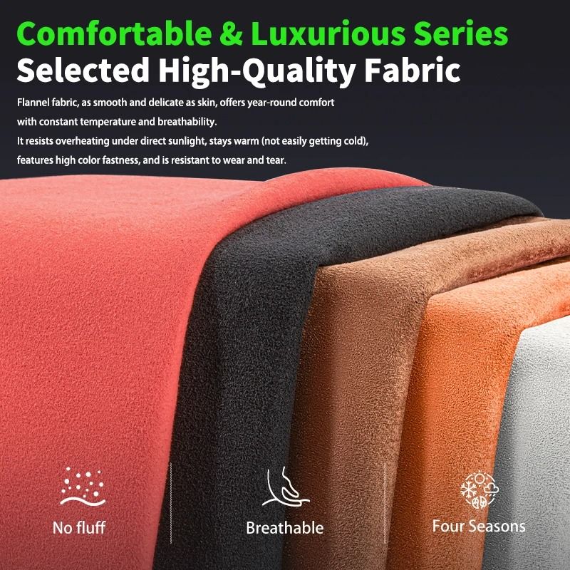 Universal Flannel Car Seat Mats Non Slip Seat Protector Cushion Covers Set 7