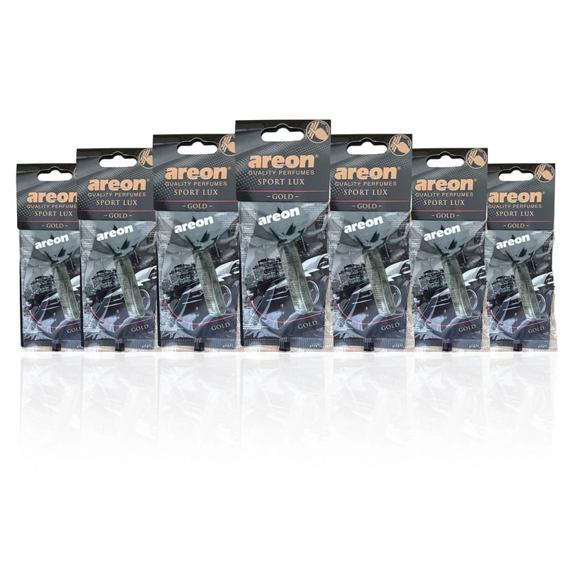 Aeron Gold Tea Scent Hanging Car Air Freshener Paper Pack 0