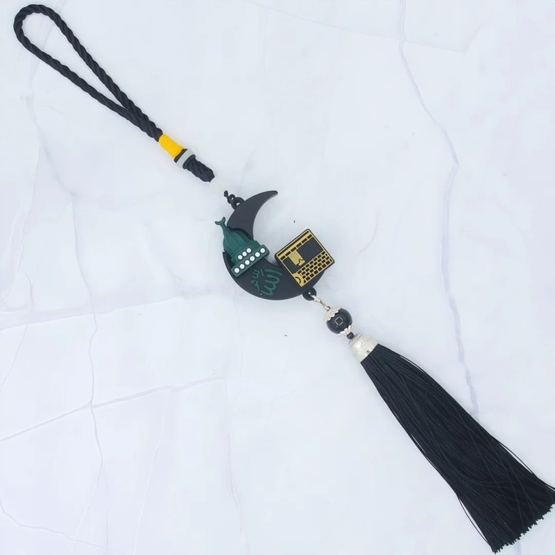 Islamic Car Rearview Mirror Hanging Ornament Resin Tassel Pendant 1