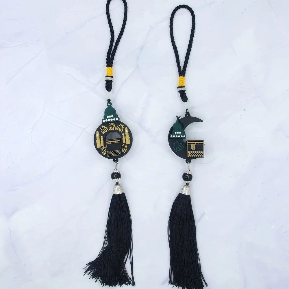Islamic Car Rearview Mirror Hanging Ornament Resin Tassel Pendant 4