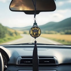 islamic car rearview mirror hanging ornament resin tassel pendant
