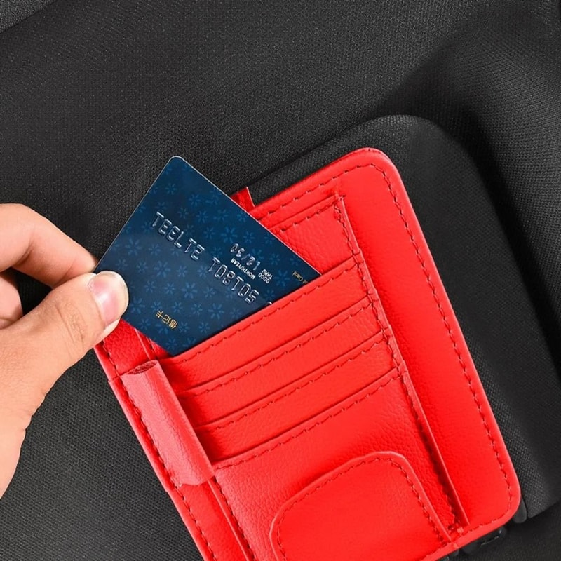 Universal Car Sun Visor Organizer Clip Card And Glasses Holder 0