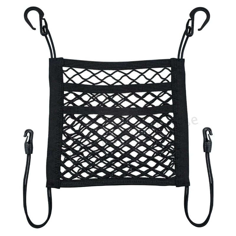 3 Layer Car Seat Back Organizer Net Storage Barrier Pocket 0