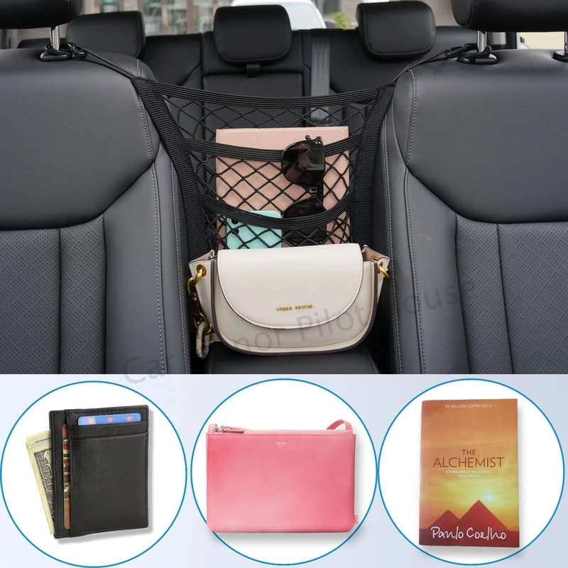 3 Layer Car Seat Back Organizer Net Storage Barrier Pocket 4