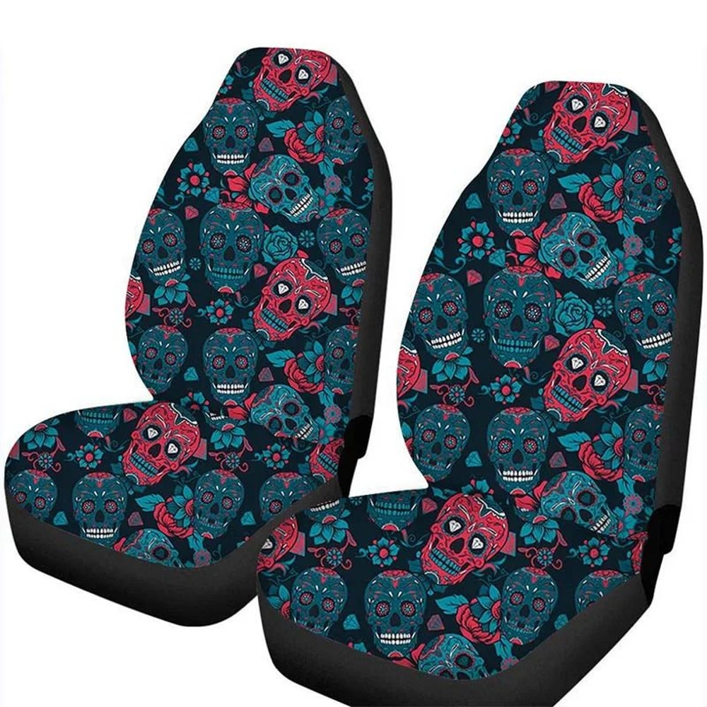 Universal Car Front Seat Covers Washable Polyester Seat Protectors Set 13