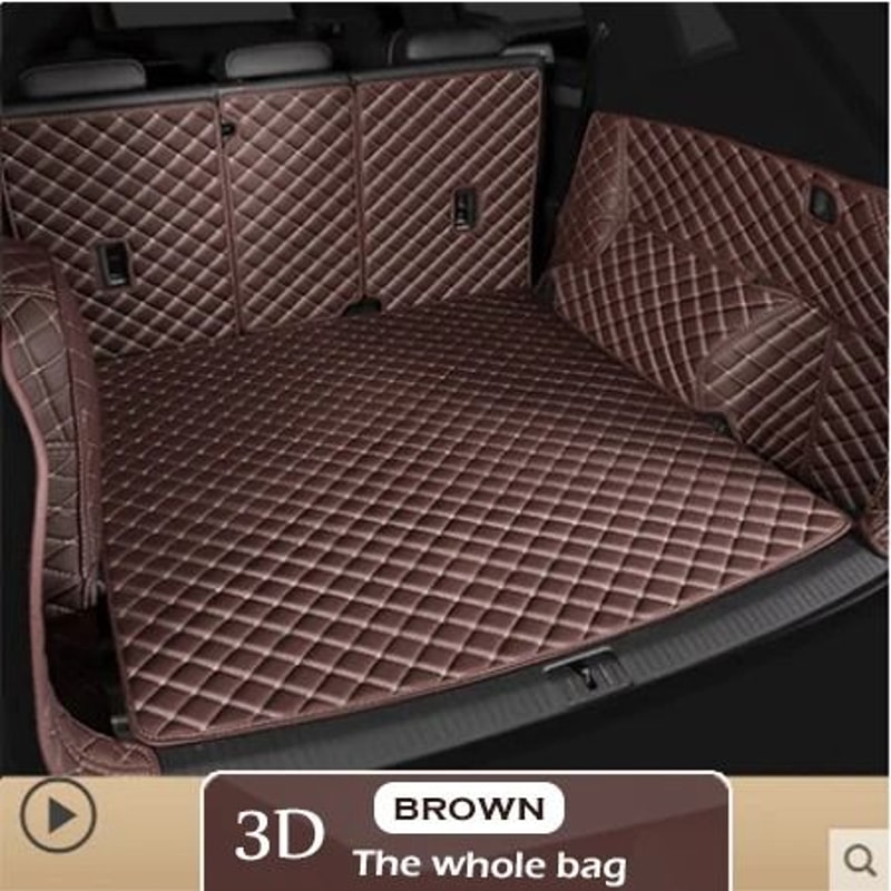 Tesla Model 3 Leather Car Trunk Mat Cargo Liner Boot Protector 6