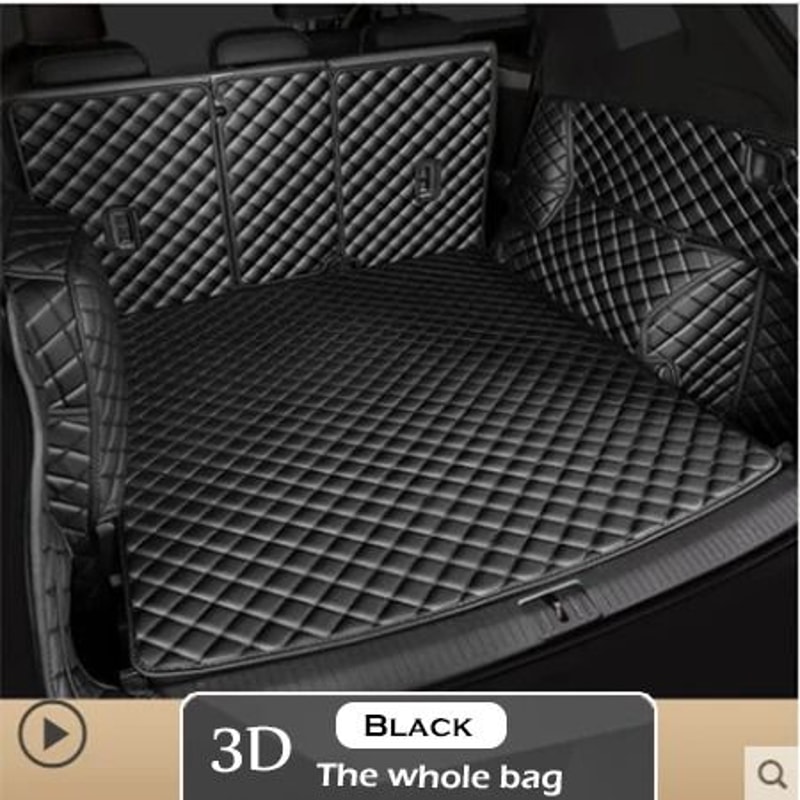 Tesla Model 3 Leather Car Trunk Mat Cargo Liner Boot Protector 7