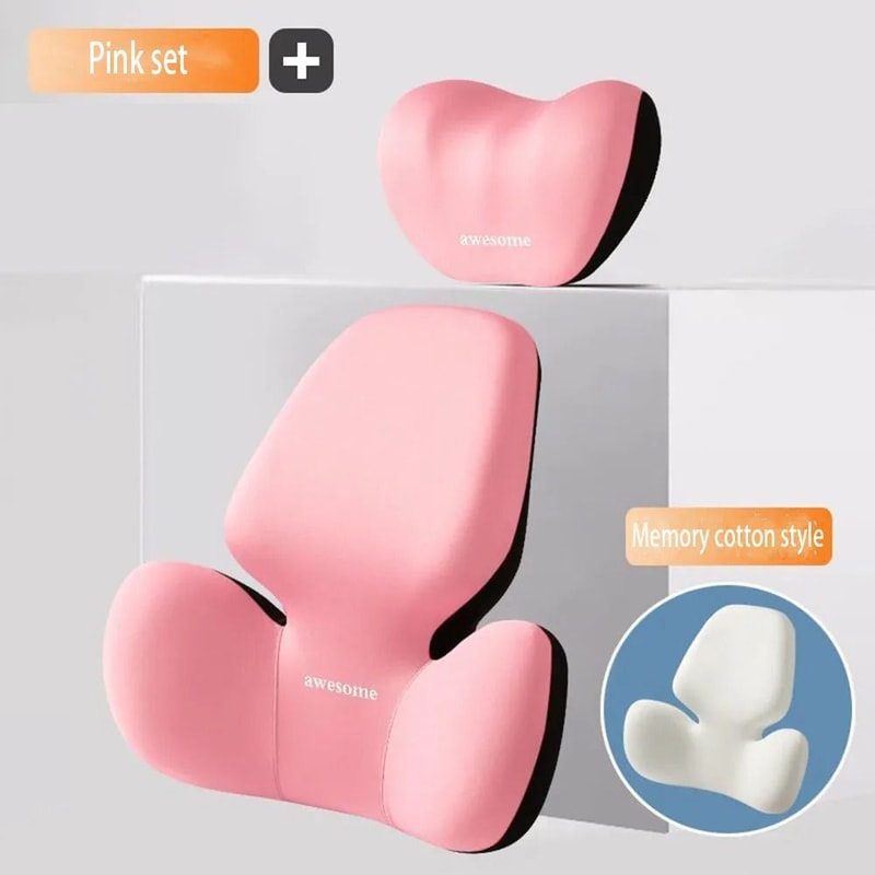 Universal Car Lumbar Support Pillow And Neck Cushion Set 9