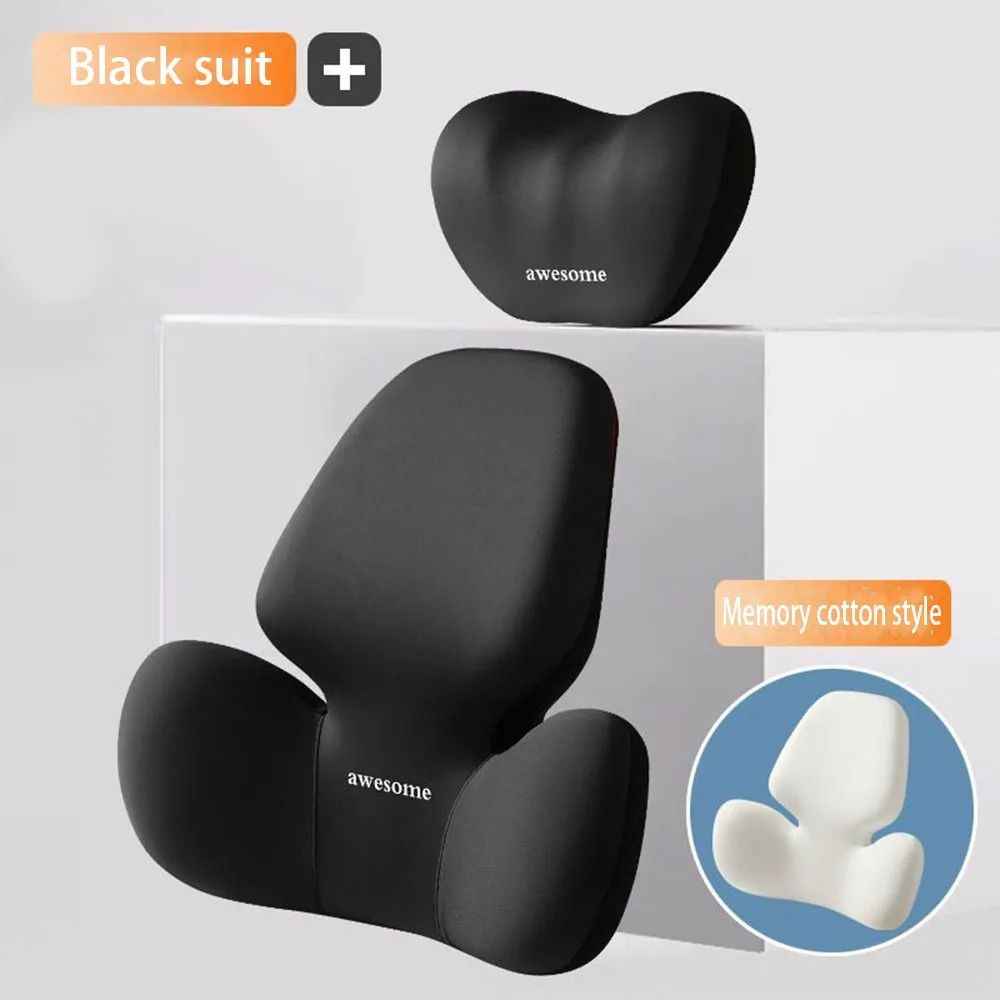 Universal Car Lumbar Support Pillow And Neck Cushion Set 6