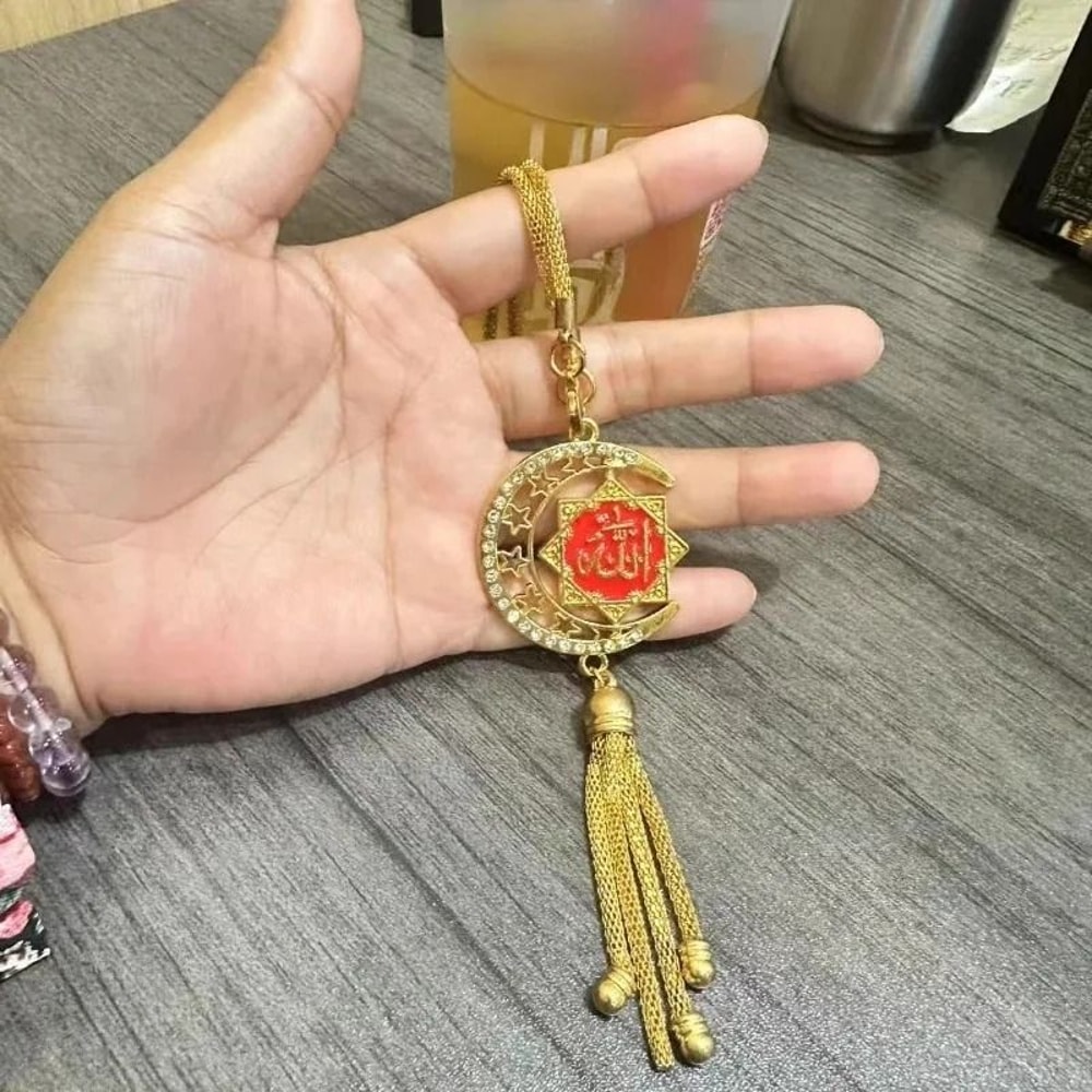 Islamic Car Hanging Ornament Elegant Faith Inspired Rear Mirror Decor 2