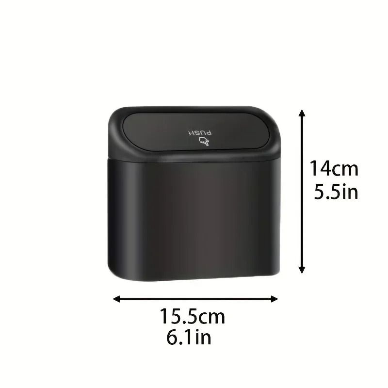 Universal Car Trash Bin Hanging Garbage Storage Box With Clamshell Lid 4