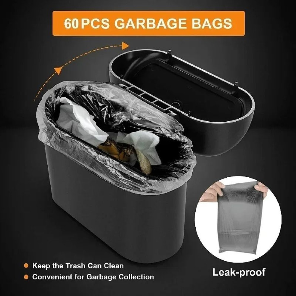 Universal Car Trash Bin Hanging Garbage Storage Box With Clamshell Lid 5