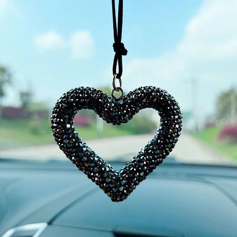 Diamond Heart Car Pendant Crystal Hanging Interior Ornament 5