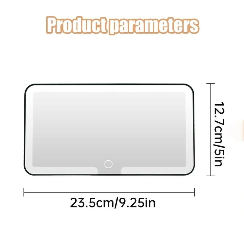 Rechargeable LED Car Makeup Mirror With 3 Light Modes 2