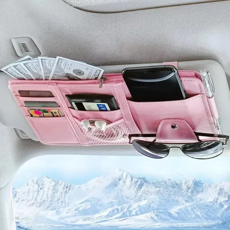 Car Sun Visor Organizer Multi Pocket Document Storage Holder 4