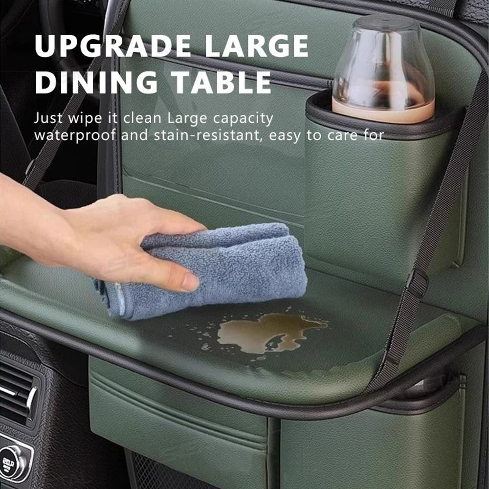SEAMETAL Car Backseat Organizer With Foldable Tray Table 5