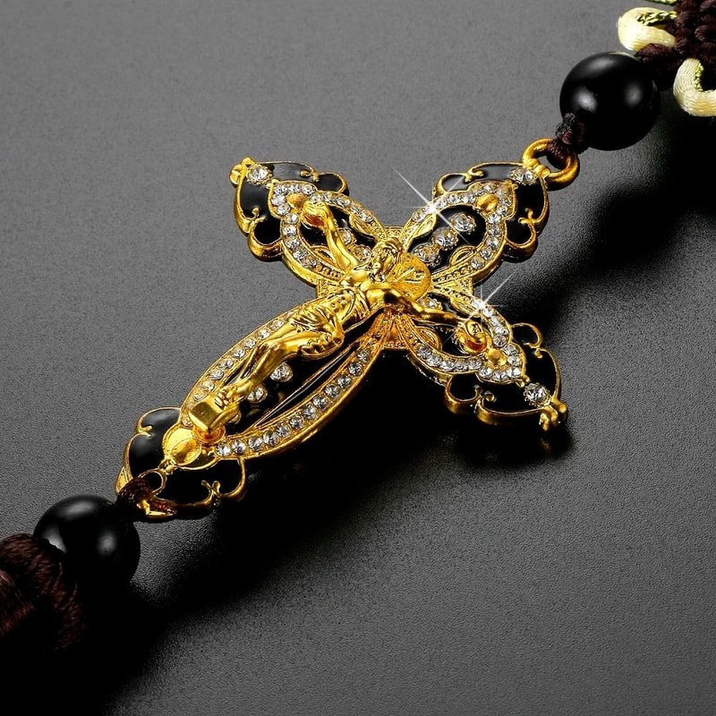 Jesus Cross Car Pendant Christian Rearview Mirror Ornament 4