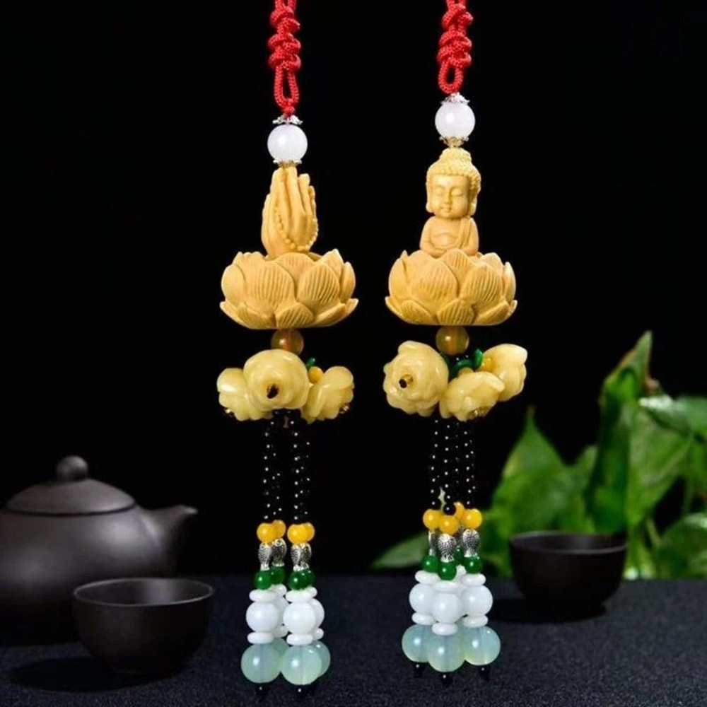 Chinese Style Pixiu Buddha Car Rearview Mirror Pendant 9