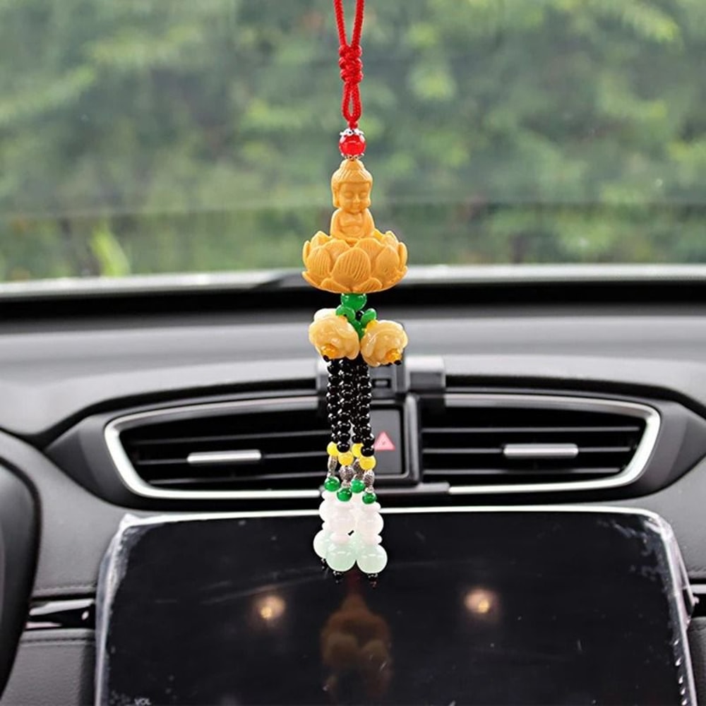 Chinese Style Pixiu Buddha Car Rearview Mirror Pendant 6