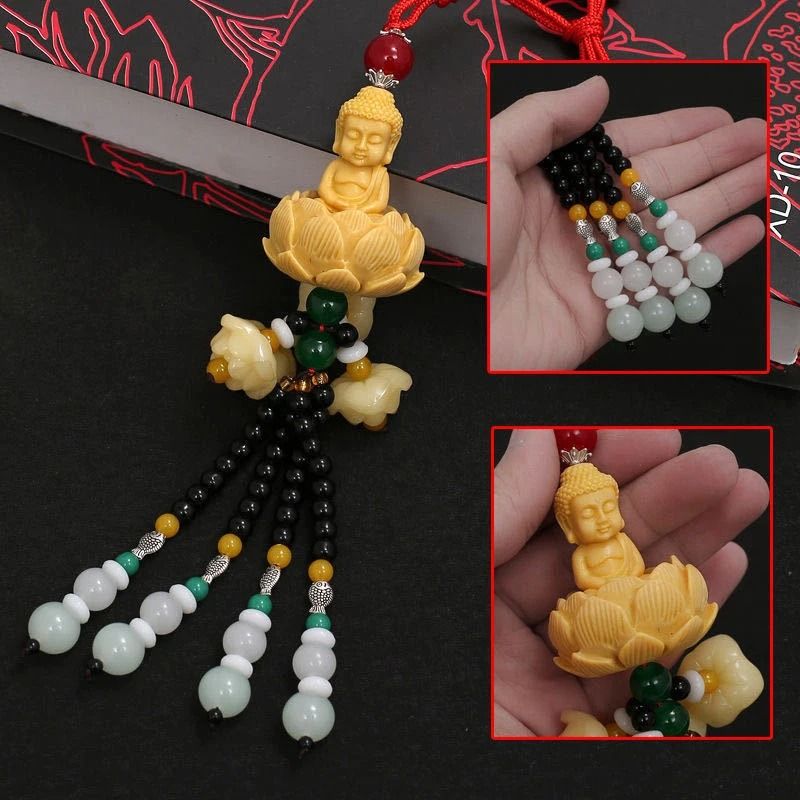 Chinese Style Pixiu Buddha Car Rearview Mirror Pendant 7
