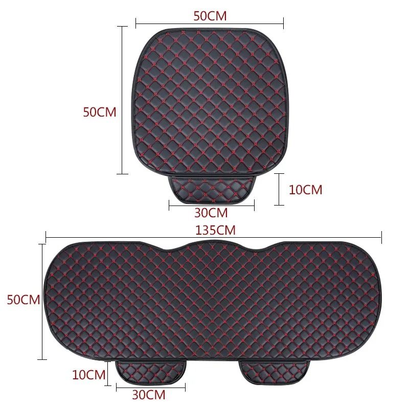 SEAMETAL Universal PU Leather Car Seat Covers Cushion Protector 14