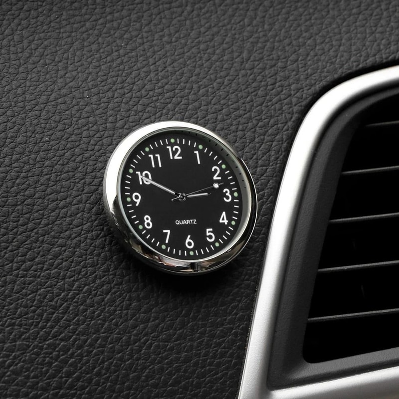 Mini Electronic Car Clock Dashboard Timepiece Ornament 9