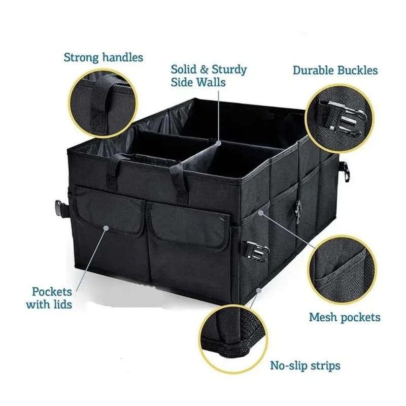 Large Capacity Collapsible Car Trunk Storage Organizer Box 5