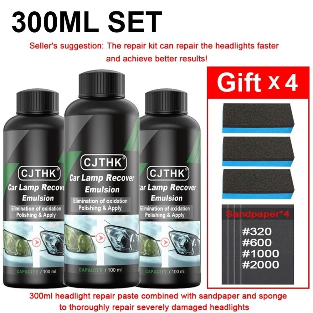 Car Headlight Restoration Polish Kit Scratch And Oxidation Remover 5