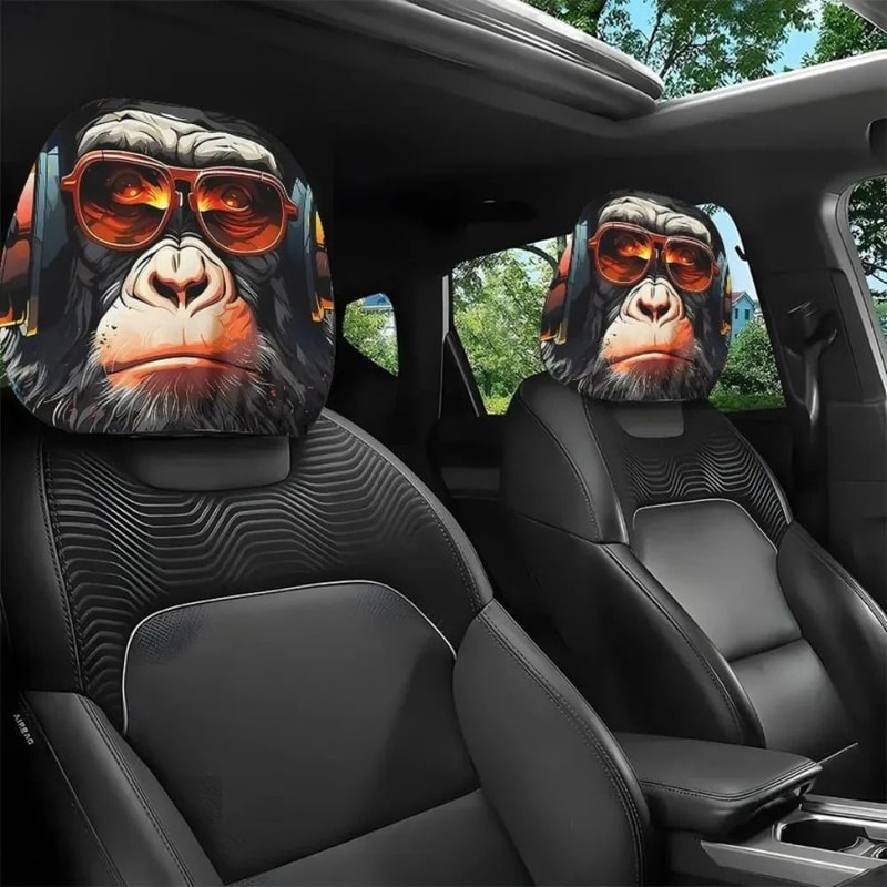 Universal Breathable Car Headrest Cover Set 10
