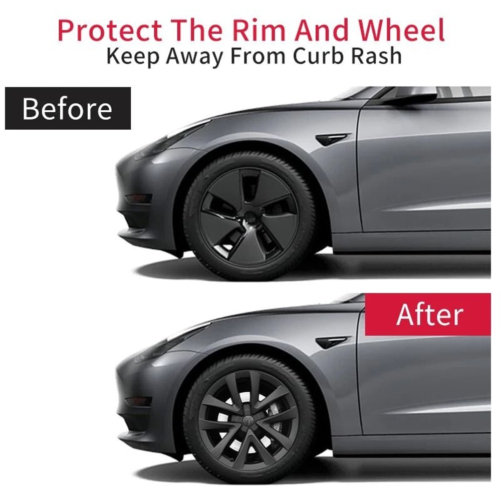 Arachnid Style Tesla Model 3 Wheel Cover Set 18 Inch Rim Caps 5