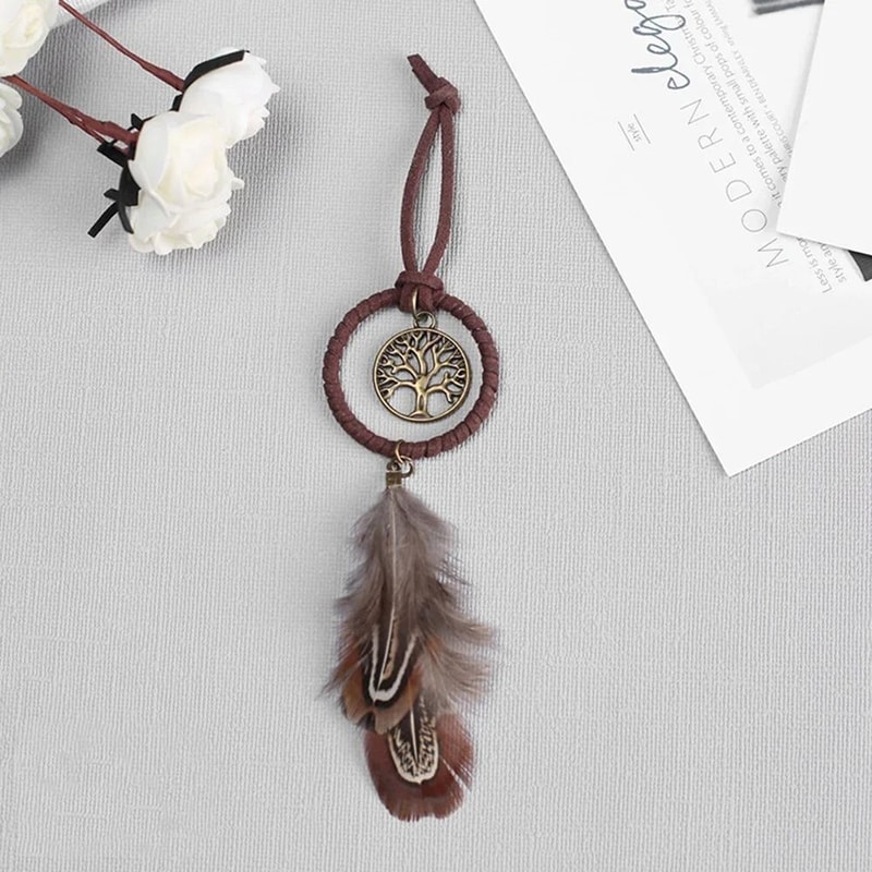 Dream Catcher Car Hanging Ornament Feather Rearview Mirror Decor Gift 5
