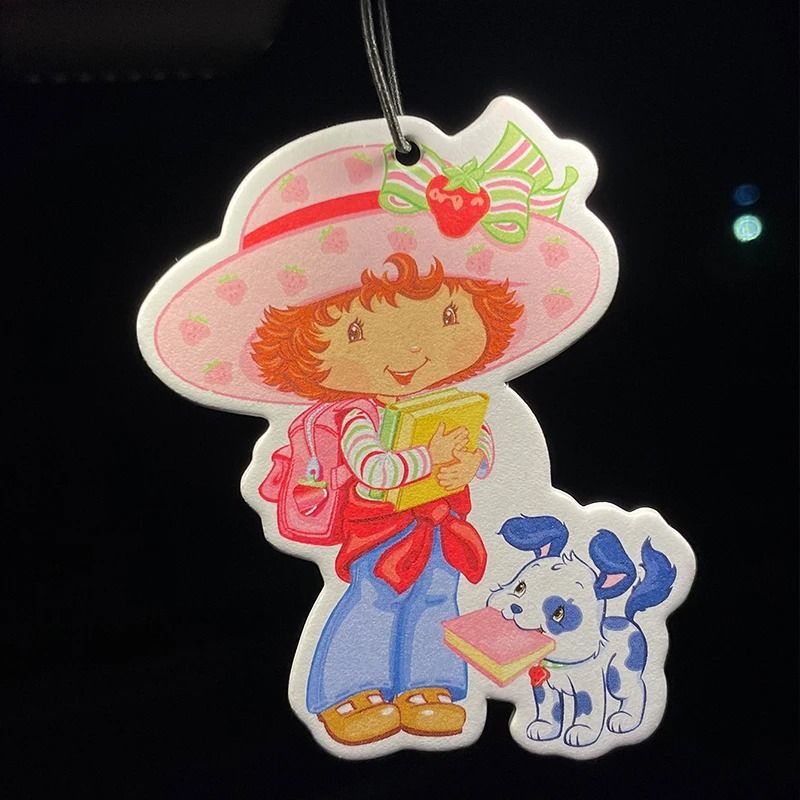 Strawberry Girl Cartoon Car Air Freshener Hanging Ornament Hotel Scent Sachet 1
