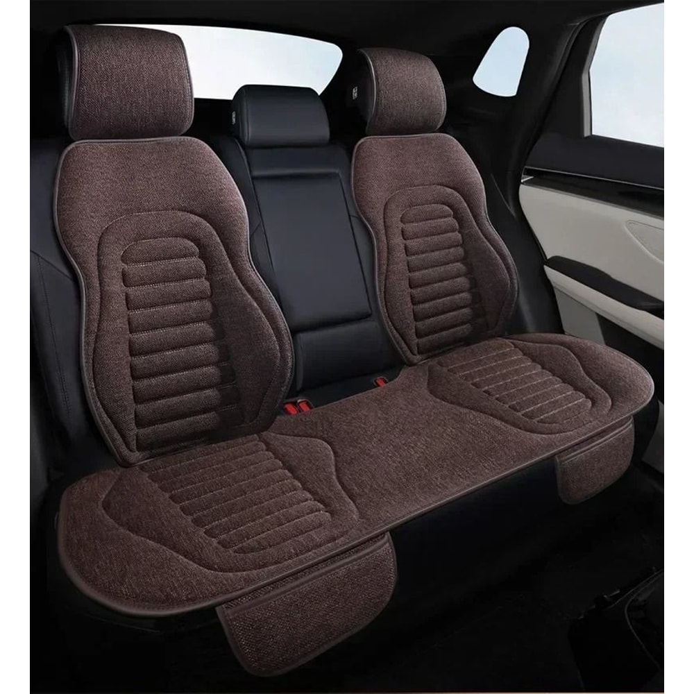 Universal Linen Car Seat Cover Breathable Anti Slip Seat Protector Cushion 15