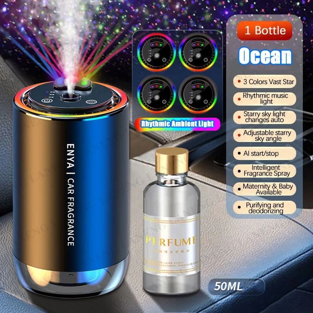 RGB Car Perfume Diffuser USB Aromatherapy Air Freshener 4