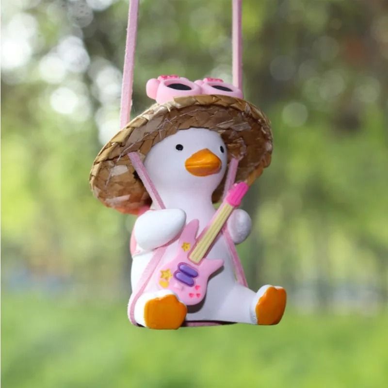 Cute Swing Duck Car Hanging Ornament Rearview Mirror Decor 4