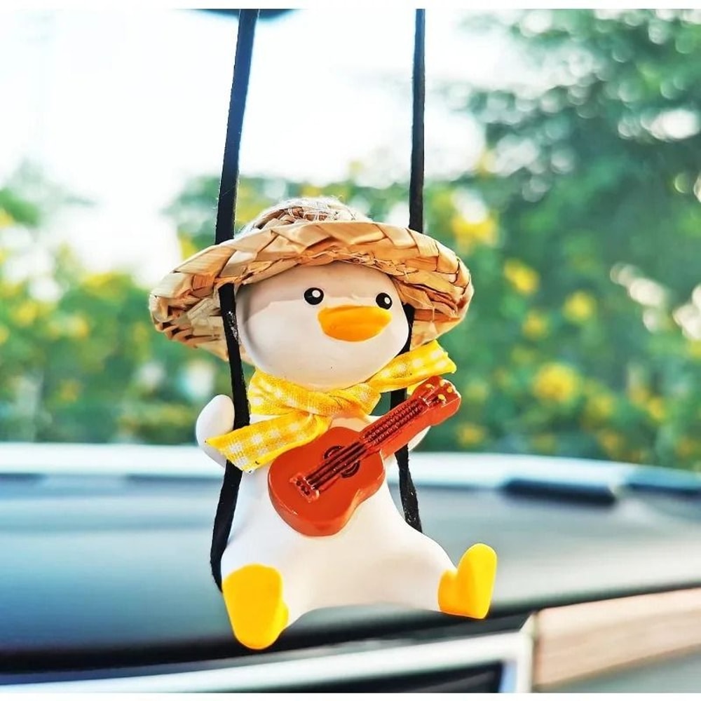 Cute Swing Duck Car Hanging Ornament Rearview Mirror Decor 14