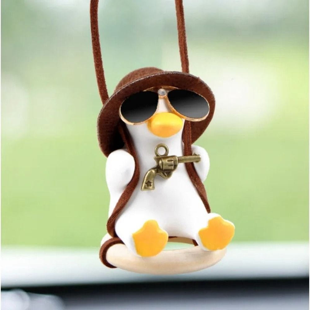 Cute Swing Duck Car Hanging Ornament Rearview Mirror Decor 13