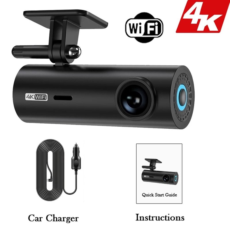 4K WiFi Mini Dash Cam Car Driving Recorder With Parking Monitor 3