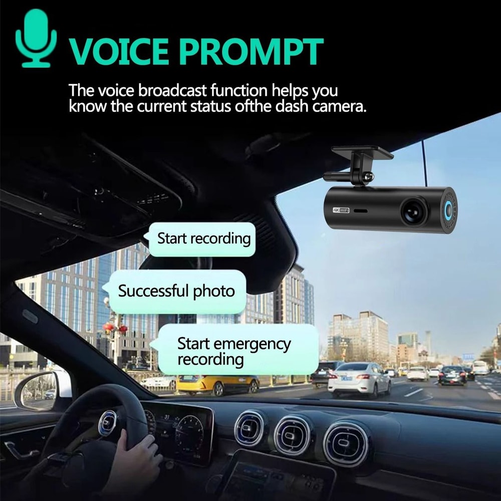 4K WiFi Mini Dash Cam Car Driving Recorder With Parking Monitor 8