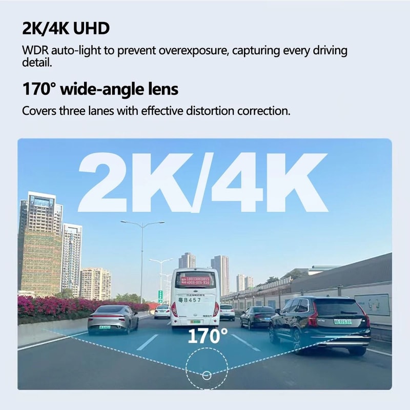 4K WiFi Mini Dash Cam Car Driving Recorder With Parking Monitor 9