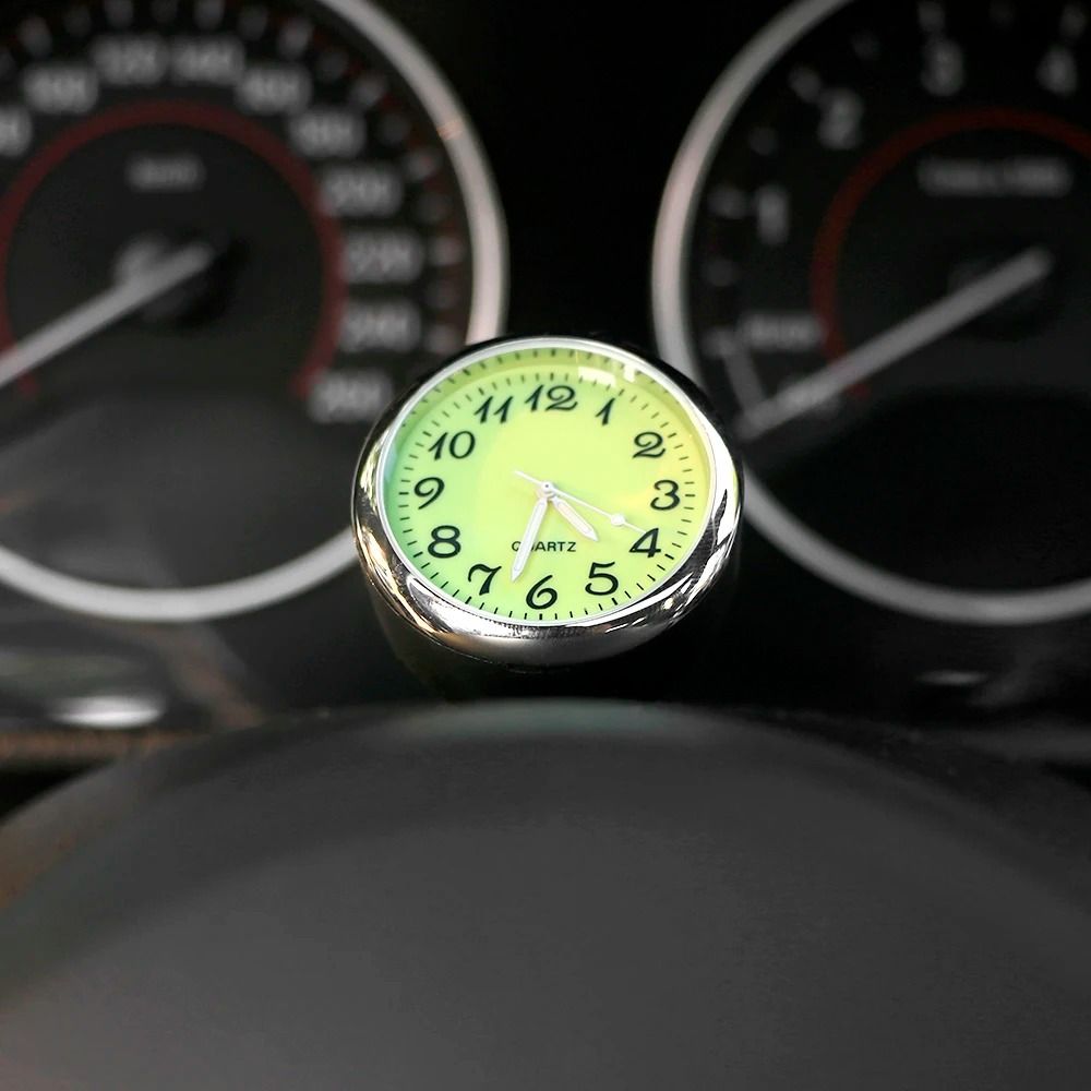 Luminous Car Dashboard Clock Thermometer Hygrometer Ornament 6