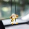 Cute Swing Sitting Duck Car Hanging Ornament Rearview Mirror Decor 5
