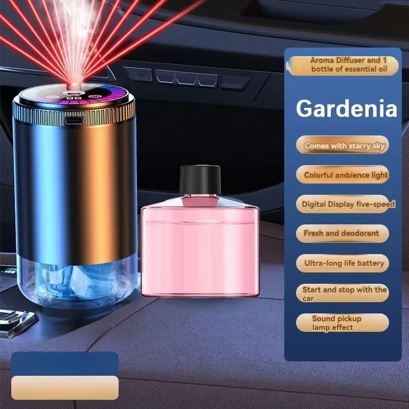 Smart Rechargeable Car Air Freshener Aromatherapy Diffuser 7
